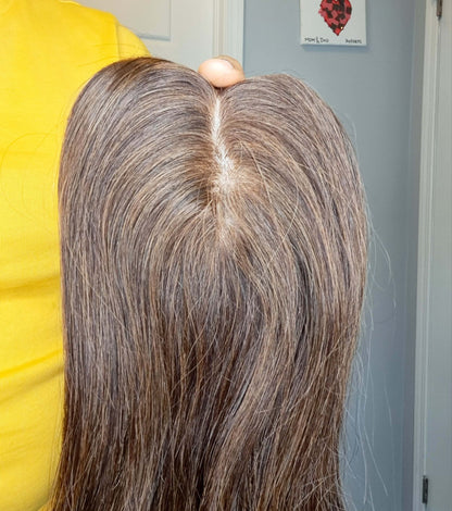 Brown 100% Human Hair Topper