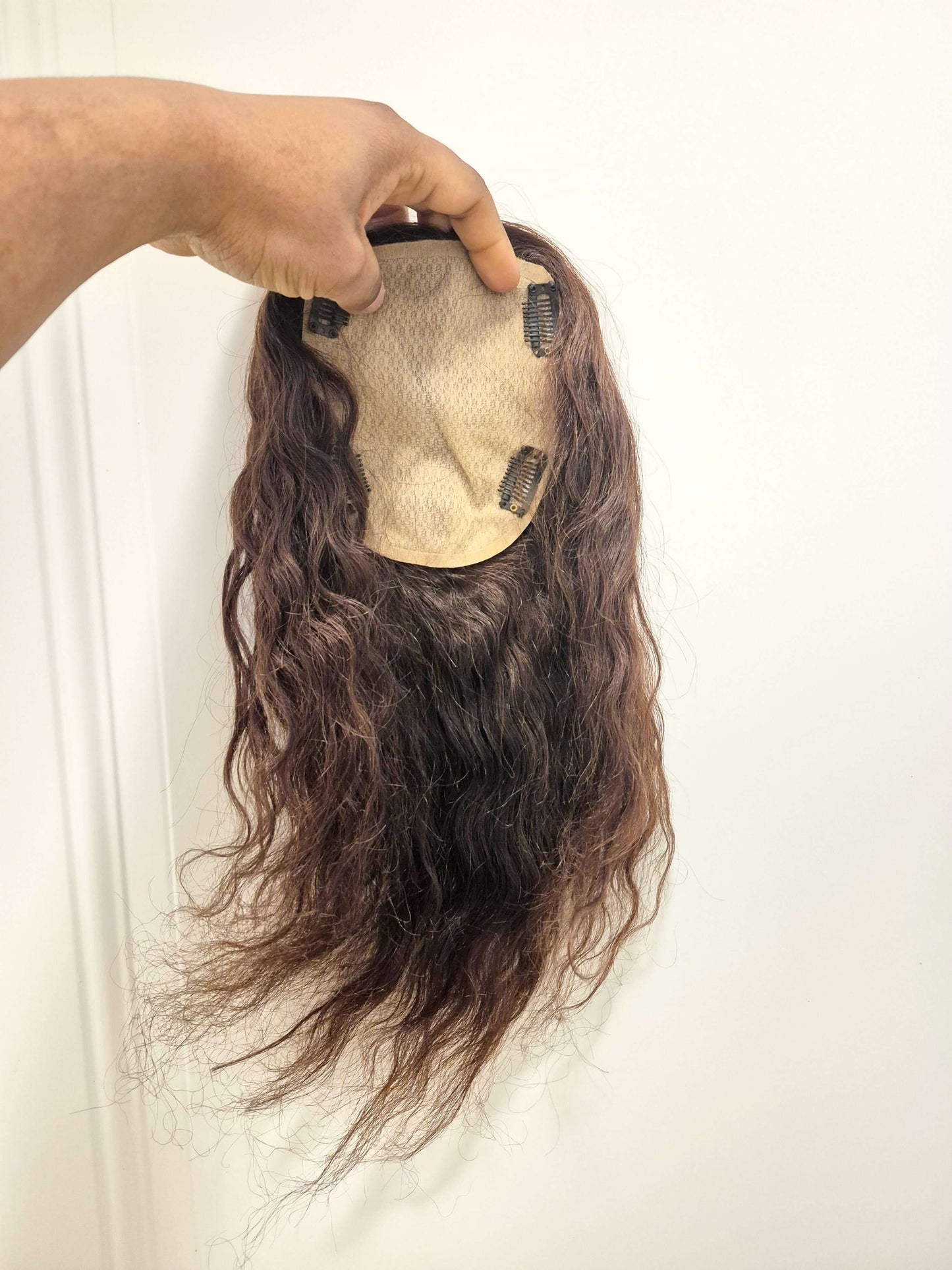 Brown 100% Human Hair Topper