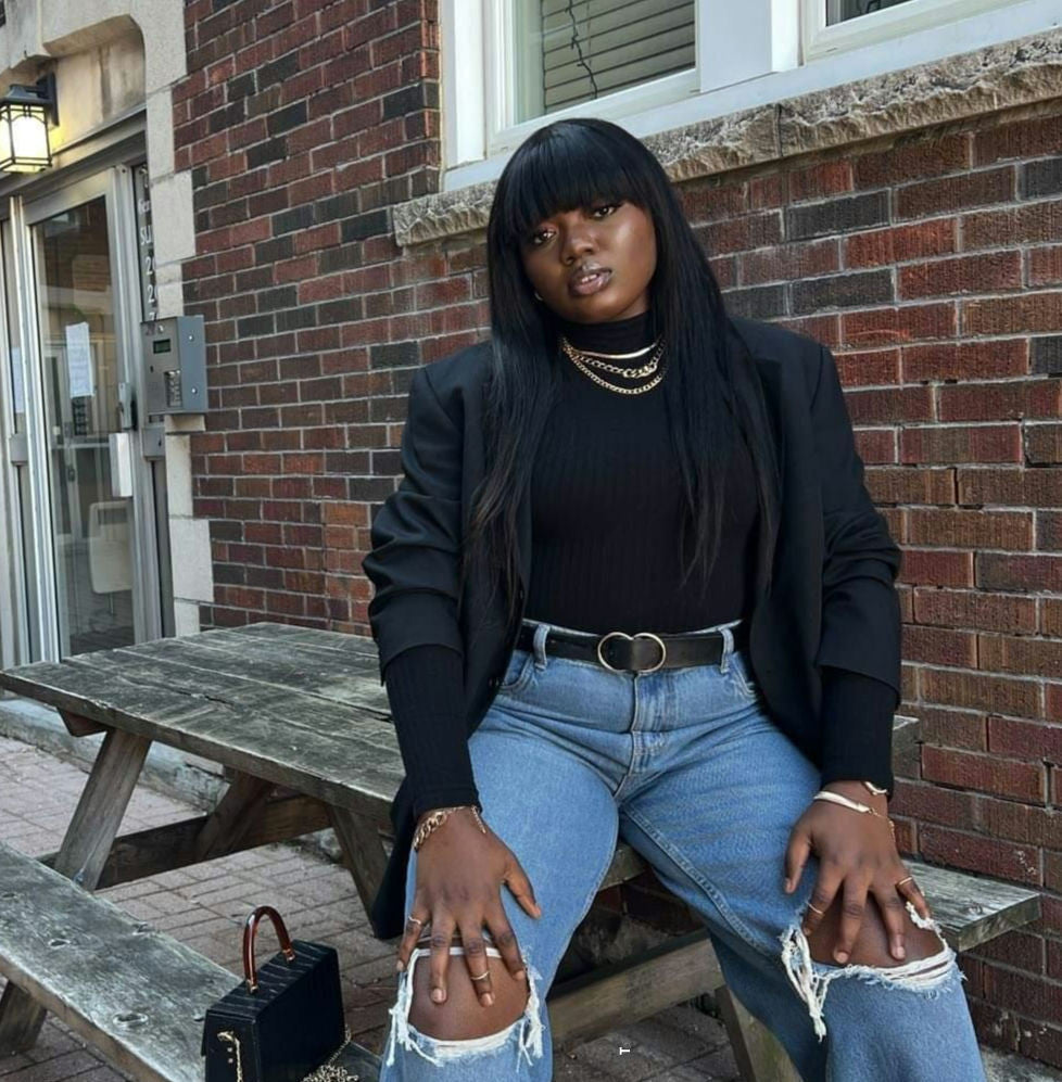 100% Human Hair Wig | Brittney fringe wig | EM Wigs