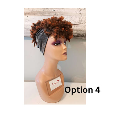 Multi-colored Hair Afro Headband Wig