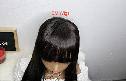 Luxury Human Hair Wigs | Fringe Hair Wig | EM Wigs