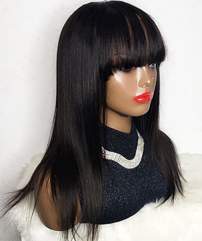 Luxury Human Hair Wigs | Fringe Hair Wig | EM Wigs