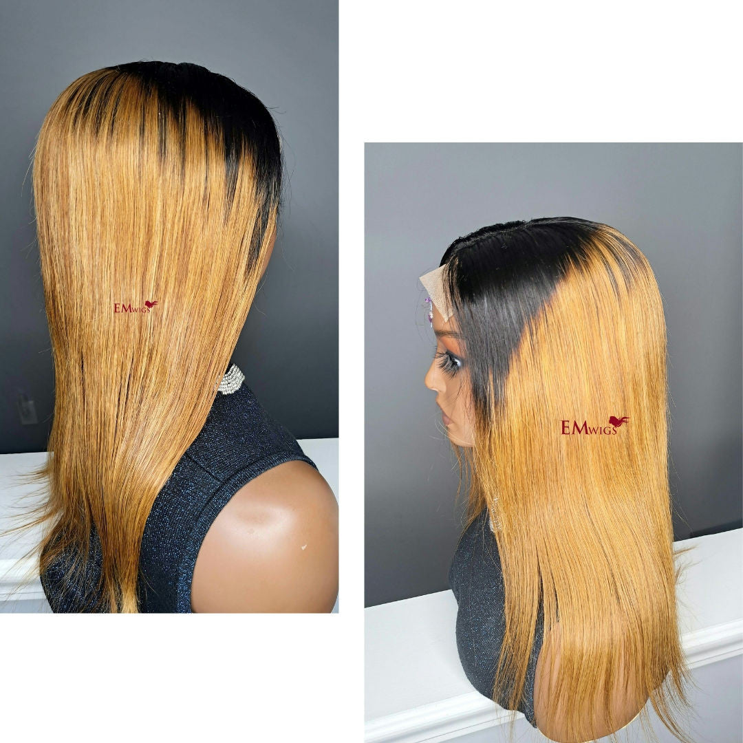 Ombre Human Hair Wigs | Wigs Blonde Ombre | EM Wigs