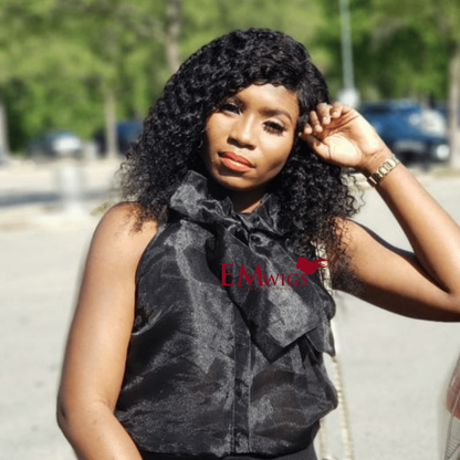 100% Human Hair Extensions | Kinky Curly Wig | EM Wigs