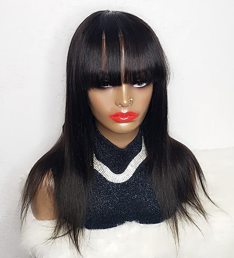 Luxury Human Hair Wigs | Fringe Hair Wig | EM Wigs