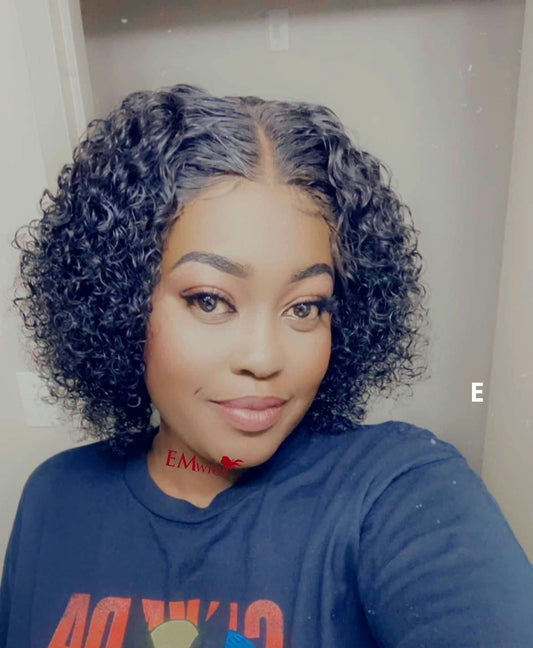 100% Human Hair Extensions | Kinky Curly Wig | EM Wigs