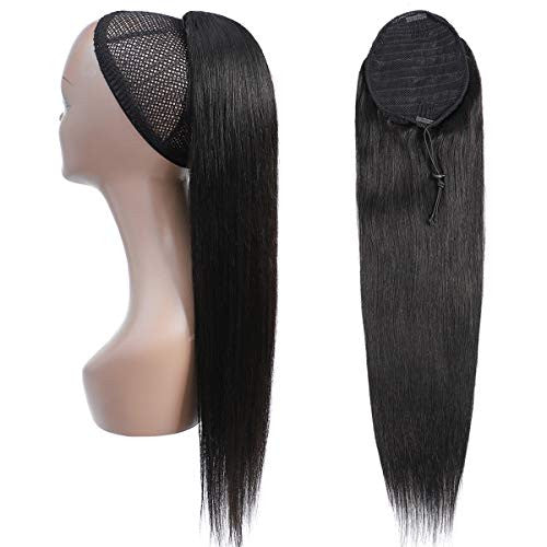 Ponytail Human Hair Extensions | Straight hair ponytail | EM Wigs
