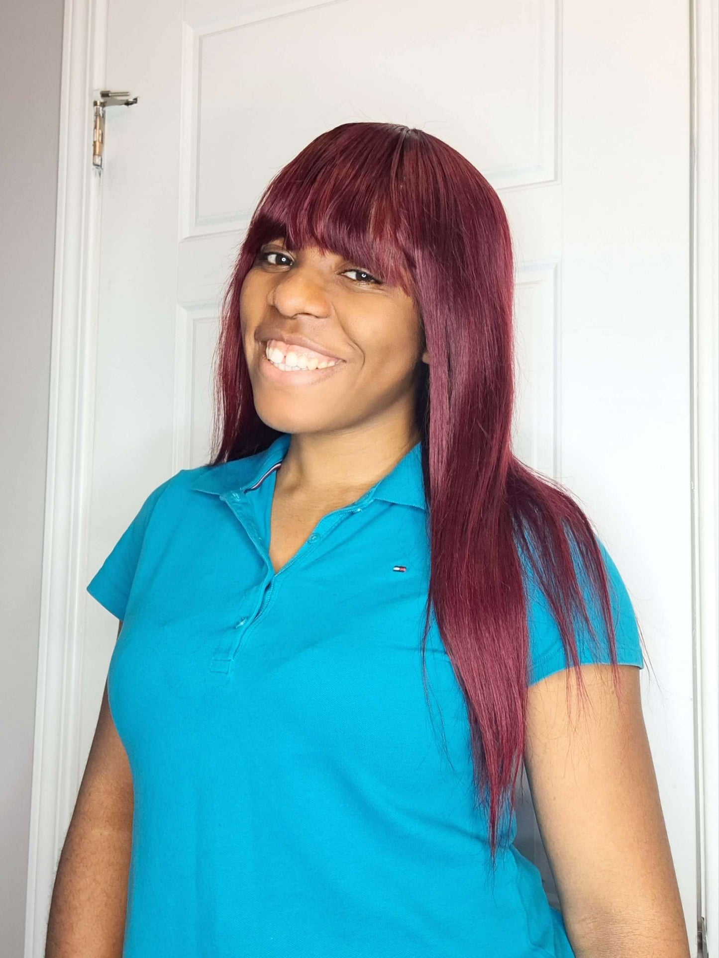 Lace Front Burgundy Human Hair | Burgundy Lace Wig | EM Wigs