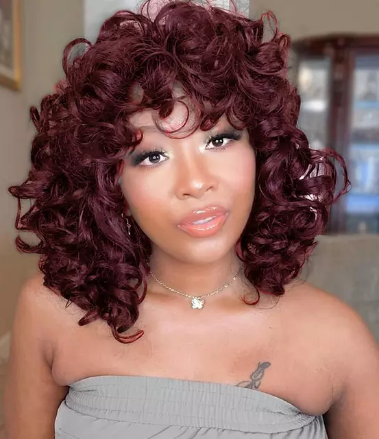 Curly Synthetic Wigs | Bounce Synthetic Wig | EM Wigs