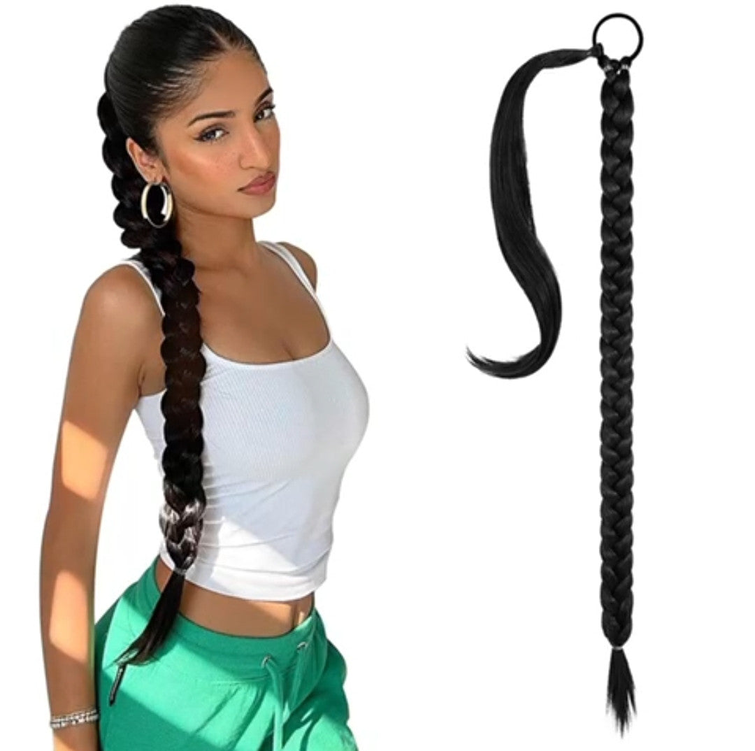 Braided Ponytail Extension | Braided Ponytail Wigs | EM Wigs