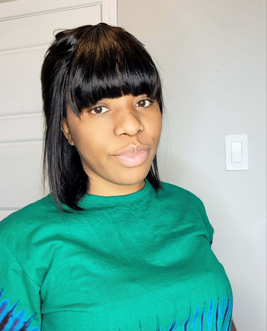 100% Human Hair Wig | Brittney fringe wig | EM Wigs