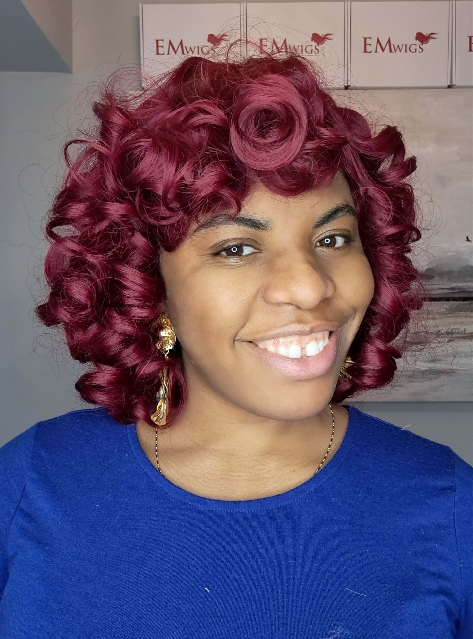 Curly Synthetic Wigs | Bounce Synthetic Wig | EM Wigs