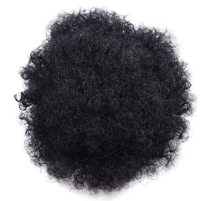 Afro Bun Human Hair Wigs | Afro Bun Extension | EM Wigs  