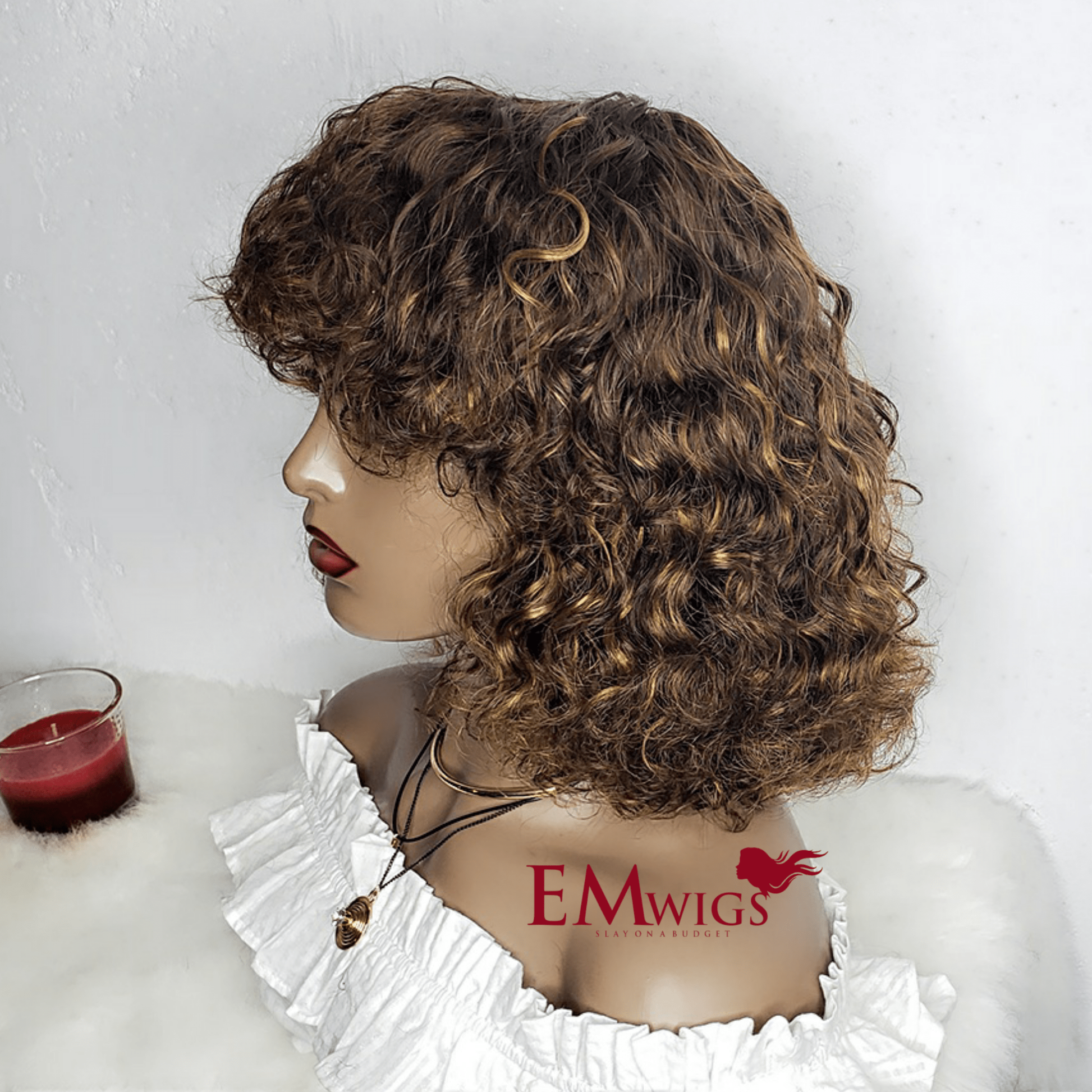 Curly Hair Extensions | Curly Fringe Wig | EM Wigs