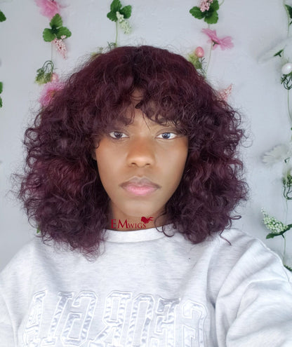 Curly Hair Extensions | Curly Fringe Wig | EM Wigs