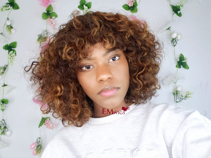 Curly Hair Extensions | Curly Fringe Wig | EM Wigs