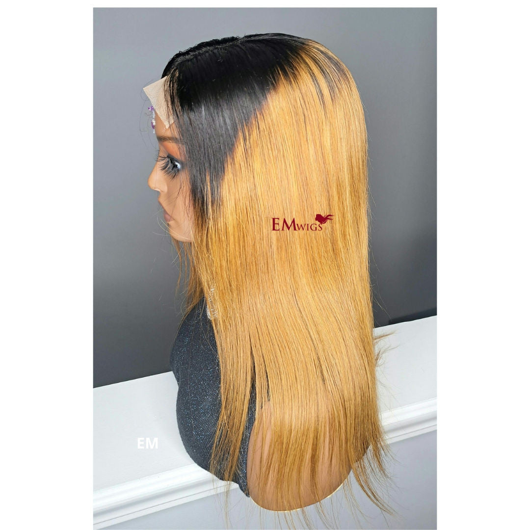Ombre Human Hair Wigs | Wigs Blonde Ombre | EM Wigs