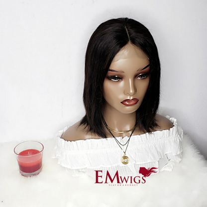Bob Human Hair Wigs | Black Bob Wig | EM Wigs