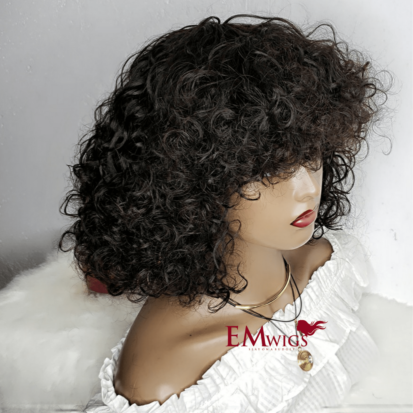 Real Human Hair Extensions | Berry Fringe Wig | EM Wigs
