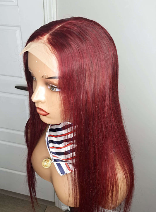 Human Hair Wigs Canada Online | Red Lace Front Wig | EM Wigs