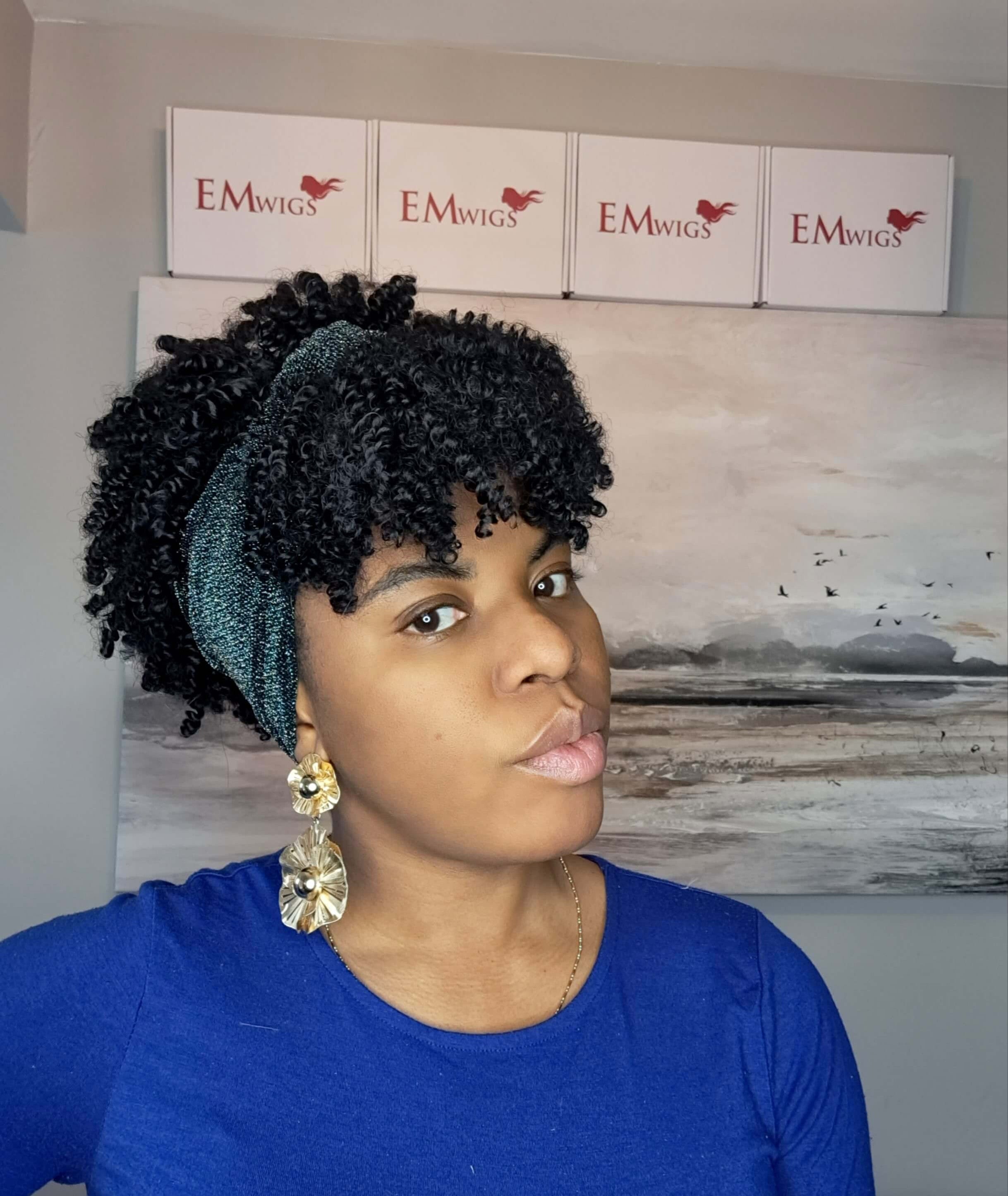 Natural hair hotsell wigs with headbands