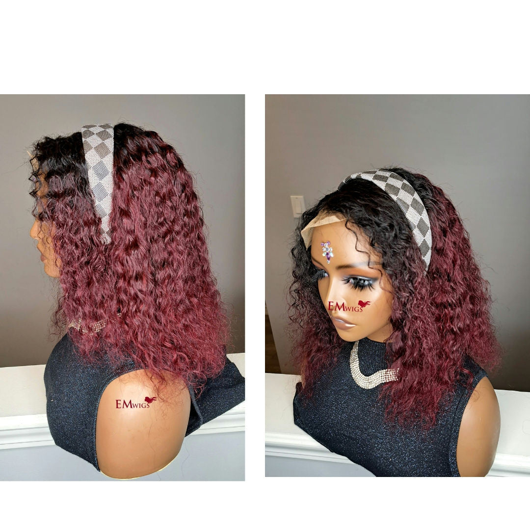 Curly Human Hair Closure | Messy Curls Closure Wig | EM Wigs