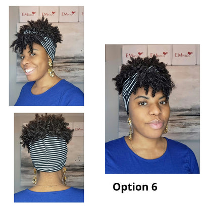 Human Hair Wigs with Headbands | Afro Headband Wig | EM Wigs