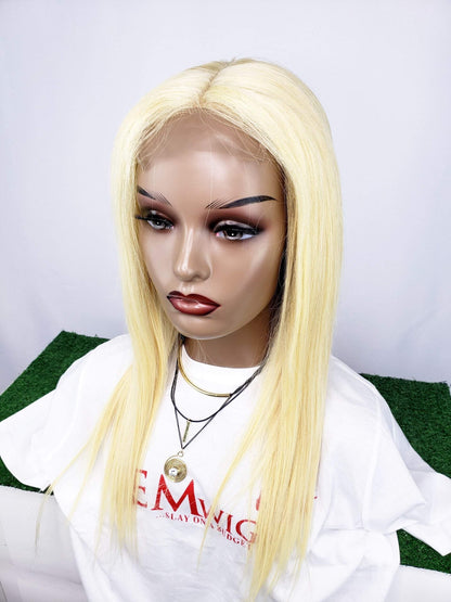 Long Blonde Human Hair Wig | Women's Hair Wigs | EM Wigs