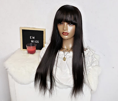 Luxury Human Hair Wigs | Fringe Hair Wig | EM Wigs