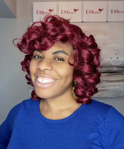 Curly Synthetic Wigs | Bounce Synthetic Wig | EM Wigs