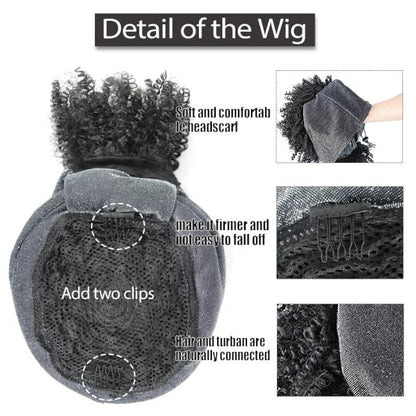 Multi-colored hair Afro headband wig