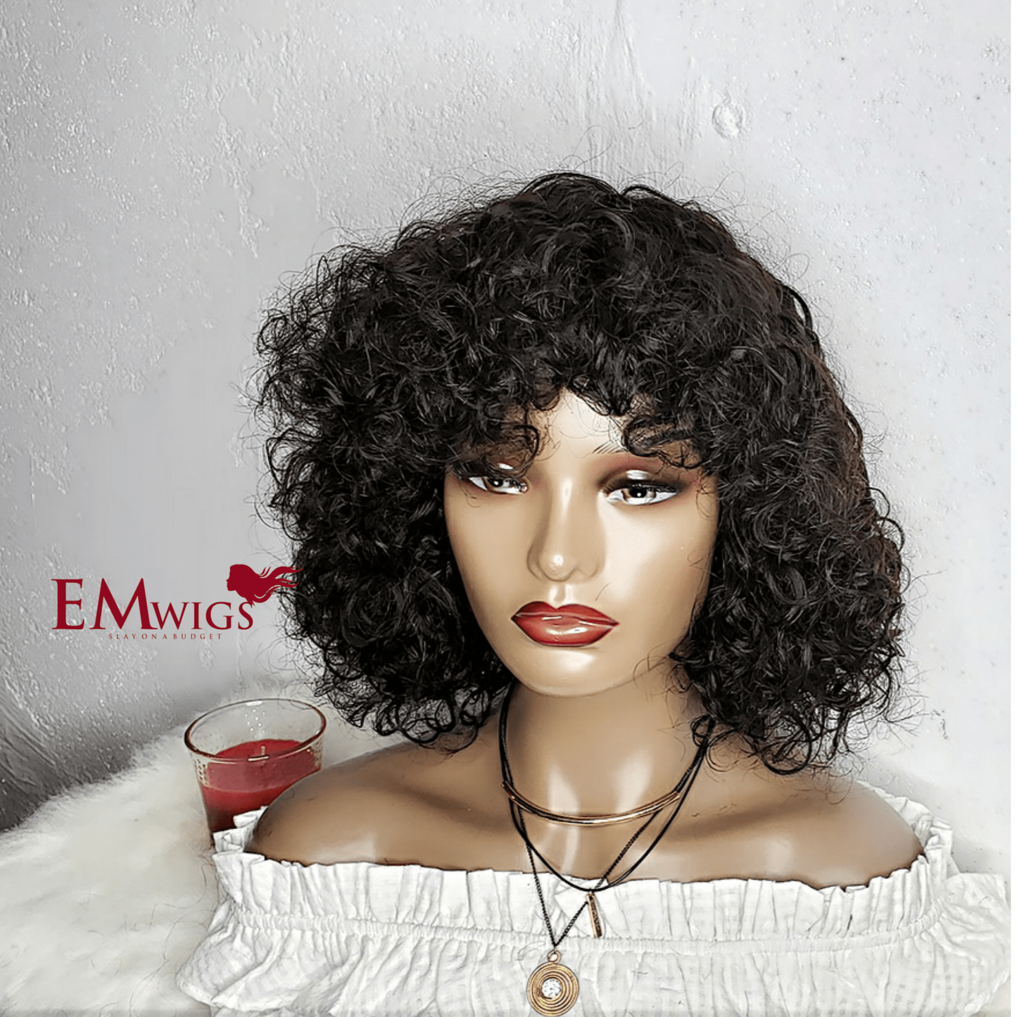 Real Human Hair Extensions | Berry Fringe Wig | EM Wigs